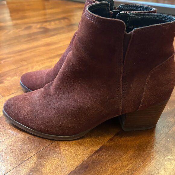 Aldo Lilianne Rust Suede Ankle Chelsea Boot - Size 7 - Picture 3 of 5